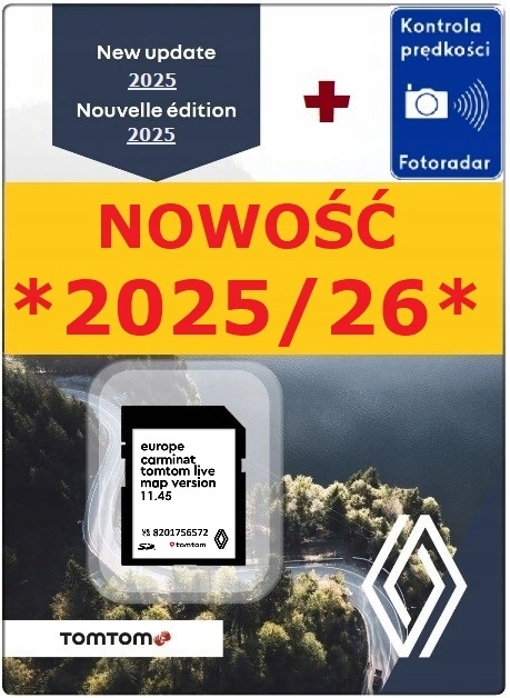 MAPA RENAULT KARTA 11.45 CARMINAT LIVE MEGANE CLIO LAGUNA SCENIC 2026