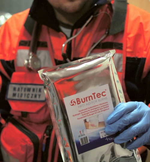 OPATRUNEK HYDROŻELOWY na oparzenia RATUNKOWY Kikgel BurnTec 12cmx12 cm 1szt