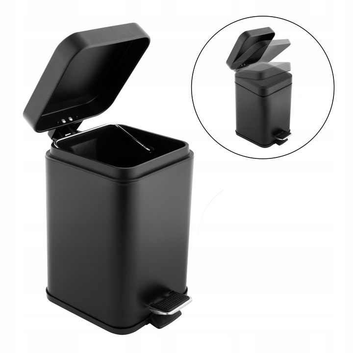 Zestaw łazienkowy KOSZ NA ŚMIECI stojak NA PAPIER TOALETOWY szczotka DO WC