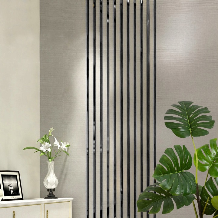 Listwa Dekoracyjna SAMOPRZYLEPNA Czarna POŁYSK Taśma Ozdobna 2cm x