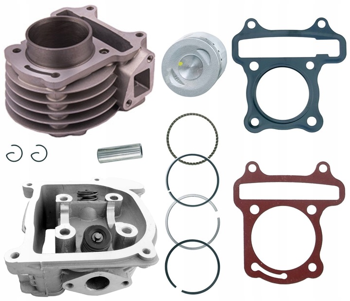CYLINDER GŁOWICA KOMPLET 80 CC SKUTER 4T TUNING Martinelli