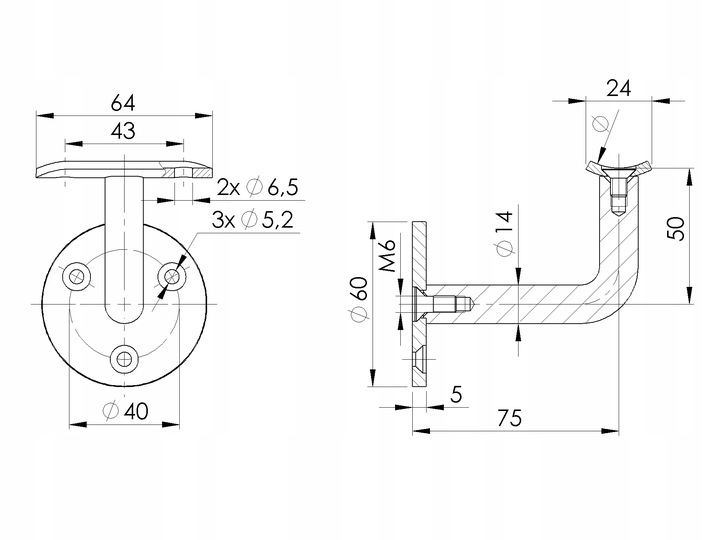 Poręcz ŚCIENNA 150 cm SCHODOWA Nierdzewna solidna rura 2mm SATYNA fi