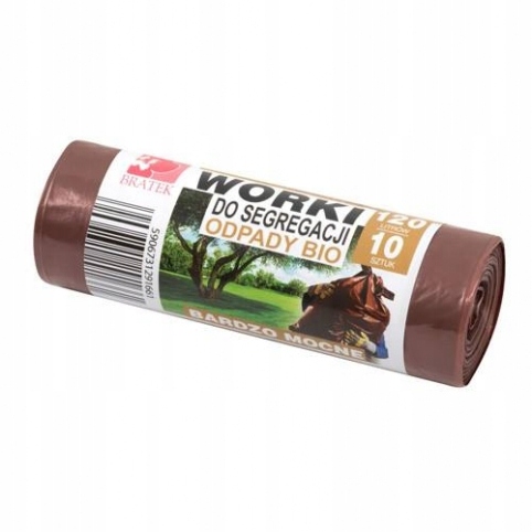 Worki do segregacji śmieci BRĄZOWE odpady BIO 120L