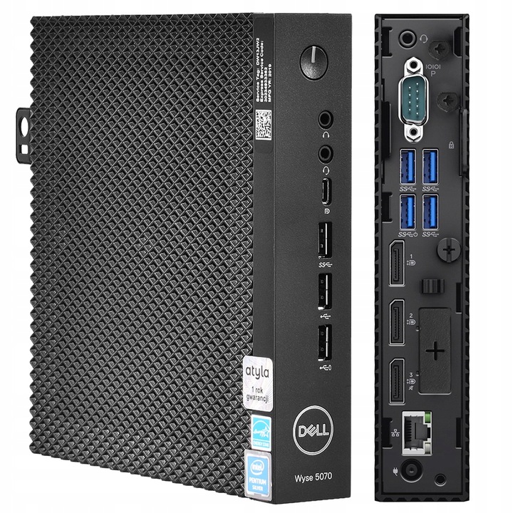 Terminal Dell 5070 Silver J5005 QUAD 8GB 16GB Wyse Slim bez OS Thin Client