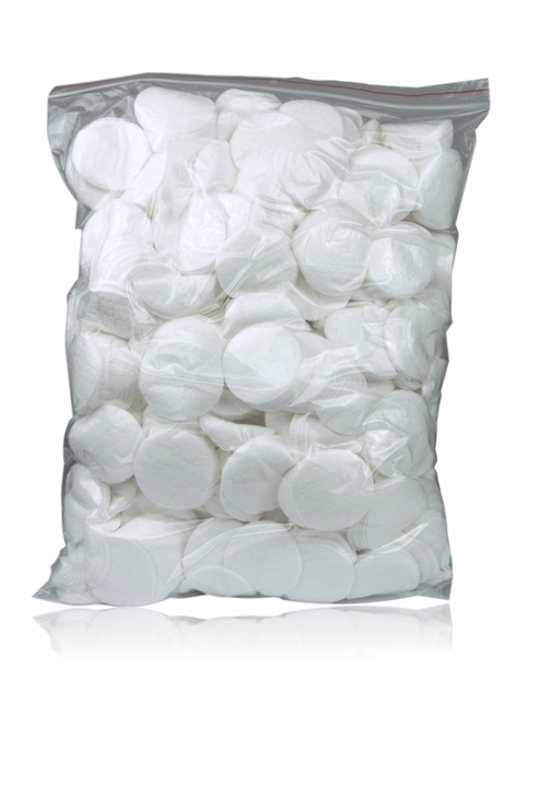 WACIKI PŁATKI KOSMETYCZNE BAWEŁNIANE okrągłe 500g 1200szt.