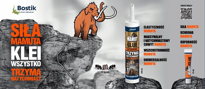 Klej uniwersalny MAMUT Glue 290 ml super mocny