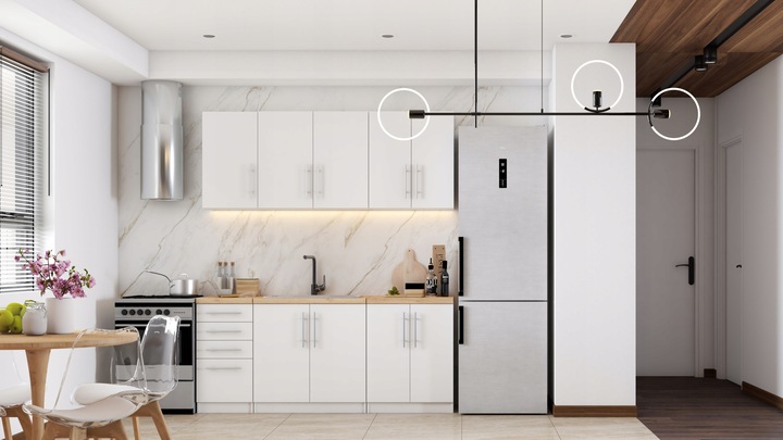 KUCHNIA Szafka kuchenna INEZ stojąca 40 biały craft złoty SZUFLADY