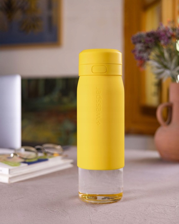 Butelka filtrująca szklana bidon na wodę z filtrem WESSPER B2 ACTITEX