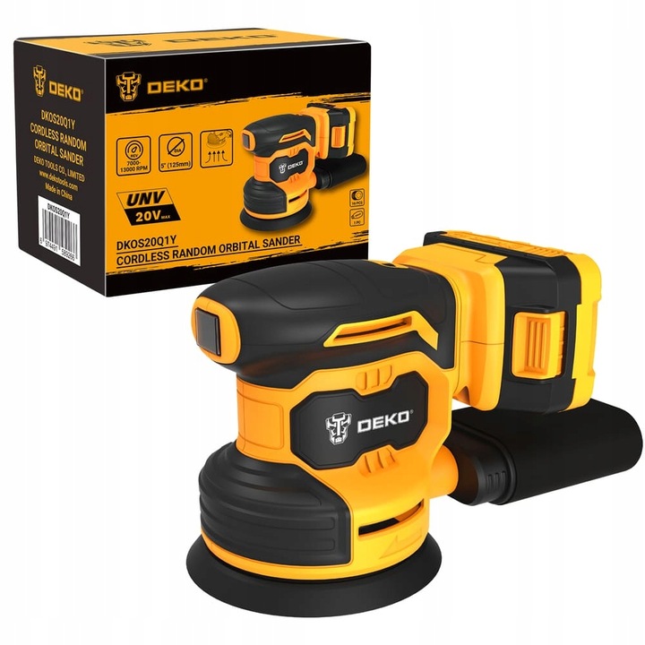 SZLIFIERKA OSCYLACYJNA MIMOŚRODOWA AKUMULATOROWA REGULACJA AKUMULATOR DEKO