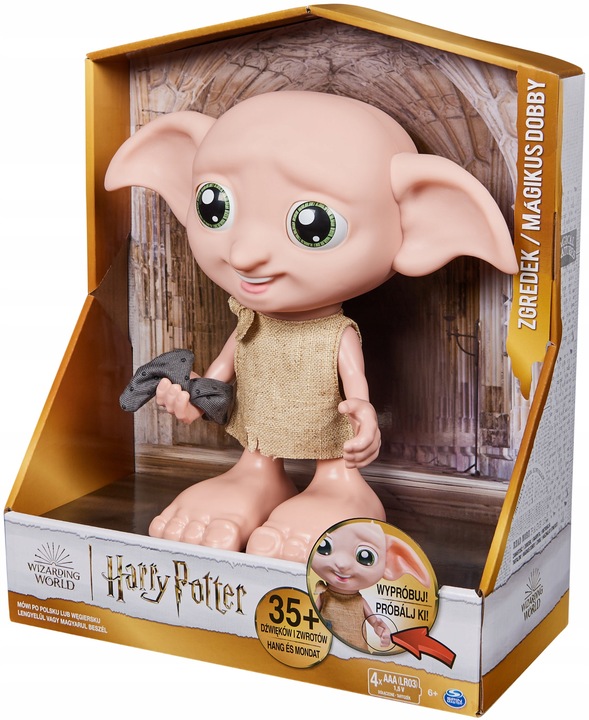 ZGREDEK HARRY POTTER INTERAKTYWNA FIGURKA MÓWIĄCY DOMOWY SKRZAT 22 CM DŹW