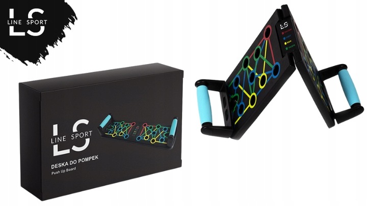 DESKA DO POMPEK WIELOFUNKCYJNA SOLIDNA TRENING SIŁA LINESPORT WSZECHSTRONNA
