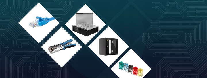 Szafa wisząca RACK 19" 18U, 450mm, Netrack F-Line, czarna, drzwi szklane