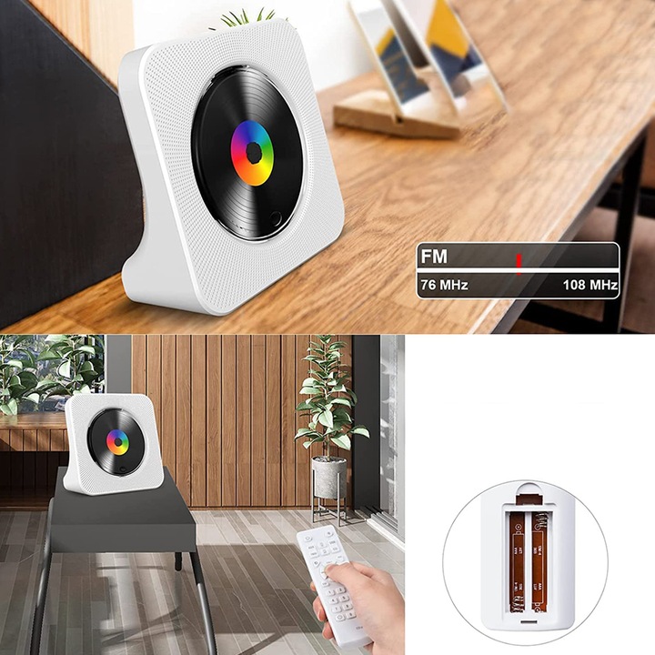 ODTWARZACZ CD PRZENOŚNY RADIO FM ODTWARZACZ CD BIURKOWY GŁOŚNIK