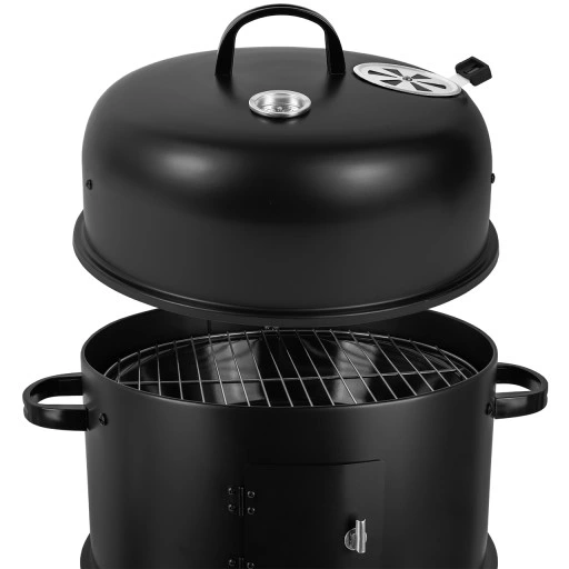 GRILL WĘDZARNIA OGRODOWY WĘGLOWY PALENISKO 3W1 TERMOMETR 3 RUSZTY