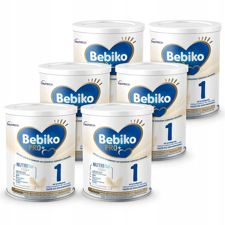 6 x Bebiko PRO+ 1, mleko początkowe dla niemowląt od urodzenia, 700 g