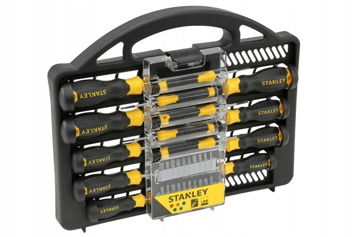 MEGA ZESTAWY WKĘTAKÓW STANLEY 34 ELEMNTY