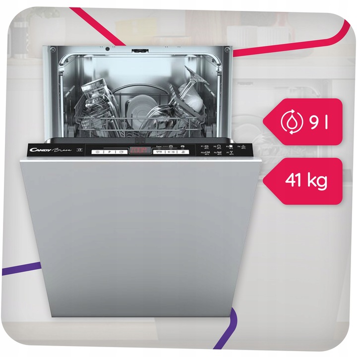 Zmywarka Candy CDIH2D949 45cm 9kpl 7programów AquaStop