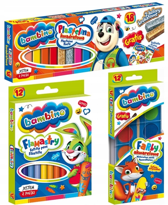 BAMBINO Wyprawka Szkolna zestaw plastyczny XXL i Magic