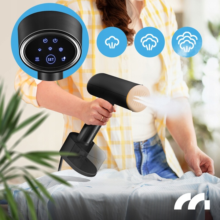 PAROWNICA DO UBRAŃ ŻELAZKO PAROWE STEAMER ZESTAW KLIPS ETUI 2000W