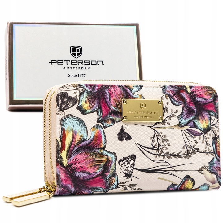 Portfel Peterson z eko skóry damski prezent na dzień matki pojemny z RFID