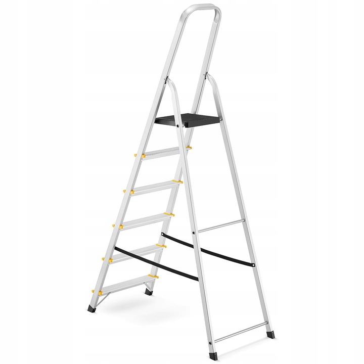 Drabina aluminiowa domowa jednostronna profesjonalna HIGHER 6 stopni