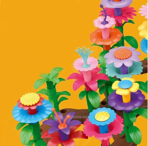 OGRÓD KREATYWNY KWIATY UKŁADANKA KLOCKI 148 SZT.