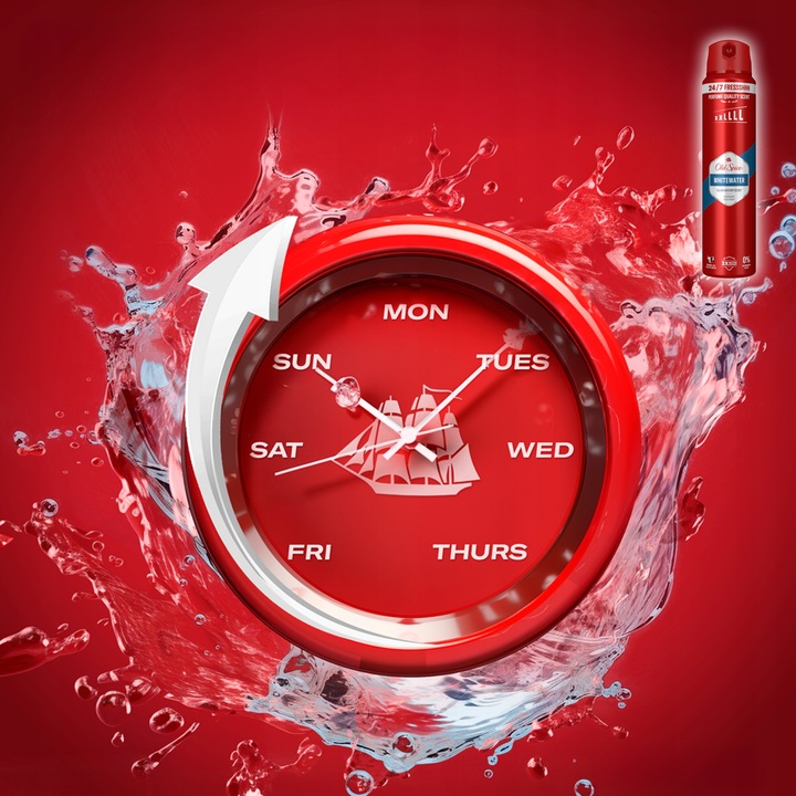Old Spice Whitewater Dezodorant męski w sprayu, 6 x 250ml
