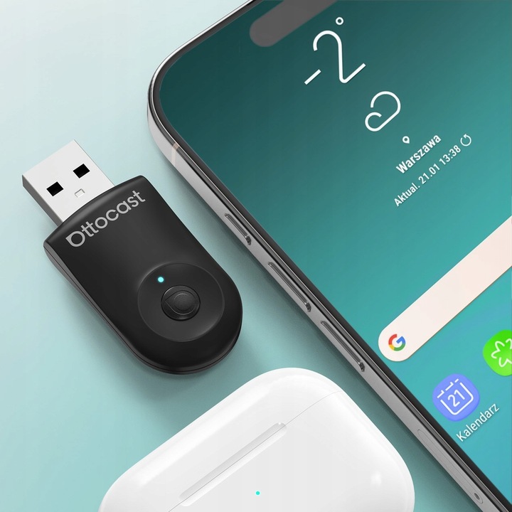 Ottocast Mini CA505-T – Adapter CarPlay & Android Auto Bezprzewodowy