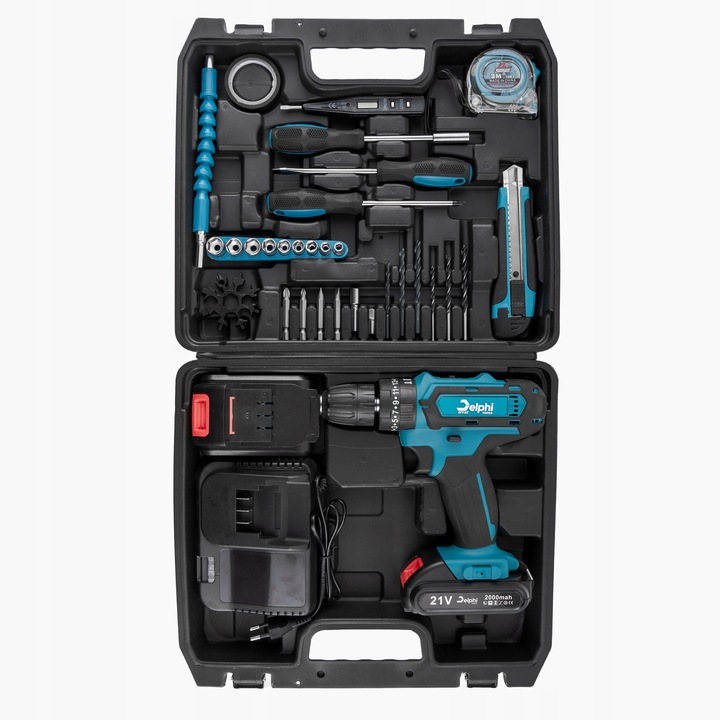 WIERTARKO WKRĘTARKA AKUMULATOROWA UDAROWA 2xAKU 21V WKRĘTAK ZAKRĘTARKA