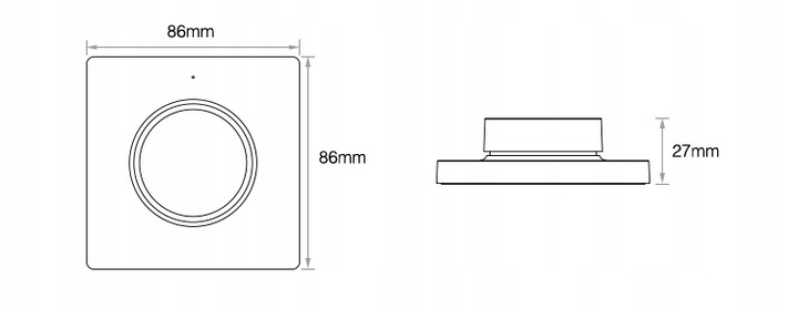 STEROWNIK ŚCIEMNIACZ naścienny MILIGHT LED MONO