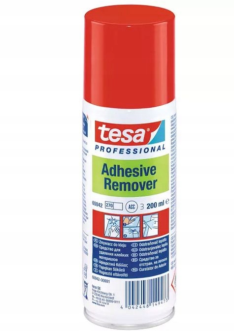 TESA Środek zmywacz w sprayu do usuwania kleju etykiet naklejek taśmy 200ml