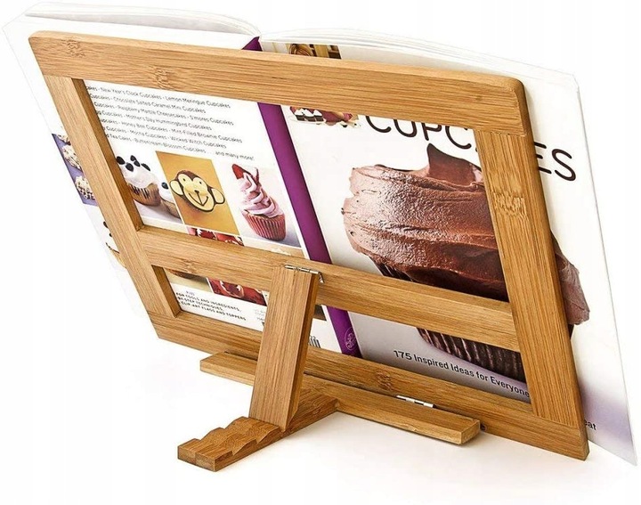 Stojak Podstawka Bambusowa na Książkę Podpórka pod Tablet