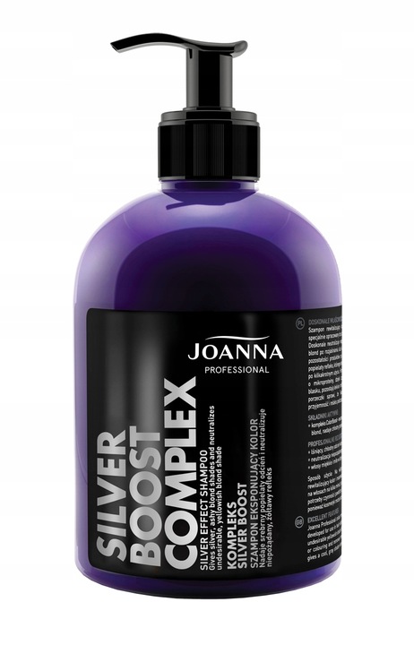 Joanna Silver Boost Complex szampon do włosów nadający kolor srebrny 500 ml