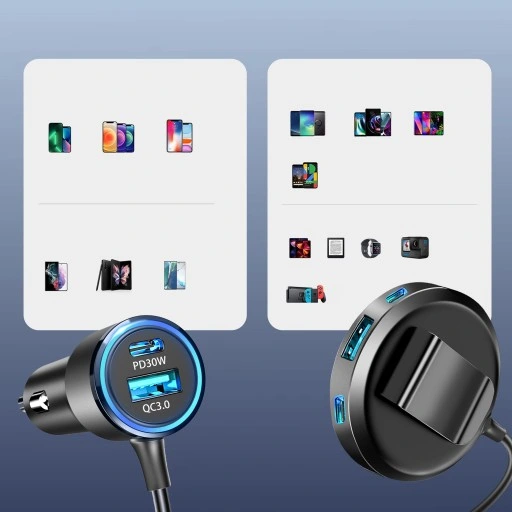 ROZDZIELACZ GNIAZDA ZAPALNICZKI ŁADOWARKA USB PD