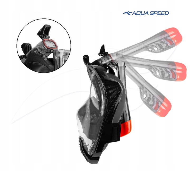 Maska pełnotwarzowa do nurkowania snorkelingu AQUA SPEED Drift L/XL