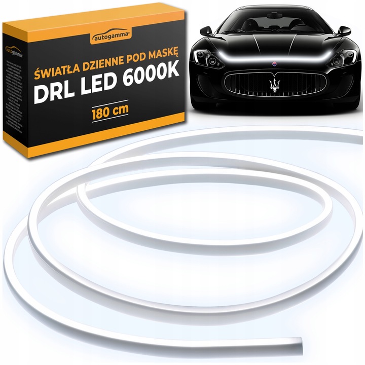 Pasek LED pod maskę Taśma SMD Światła samochodowe dzienne DRL 6000K 180 cm
