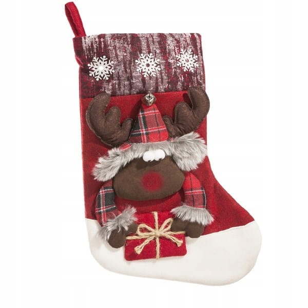 SKARPETA DUŻA DEKORACYJNA OZDOBA ŚWIĄTECZNA NA KOMINEK PREZENTY BUT