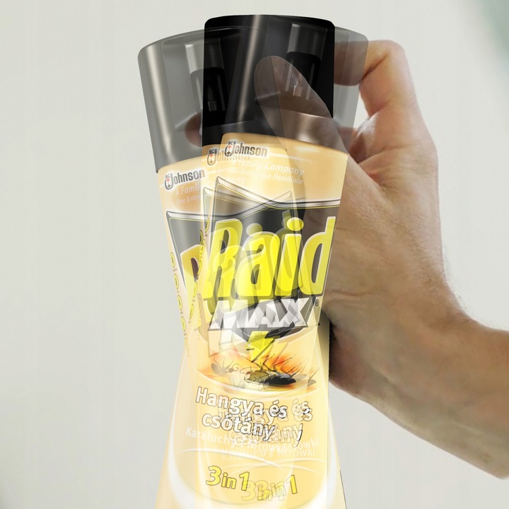 3X SPRAY NA OWADY BIEGAJĄCE RAID MAX AEROZOL PRZECIW KARALUCHOM