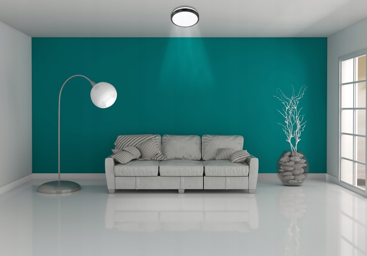 Plafon LED 2xE27 NATYNKOWY panel CZUJNIK RUCHU sufitowy