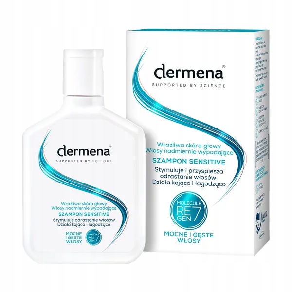 Dermena Sensitive, szampon do wrażliwej skóry i wypadających włosów, 200 ml