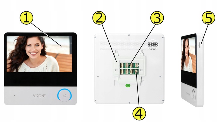 WIDEODOMOFON WiFi Domofon Full HD Czytnik BRELOKI Brama 7" + APLIKACJA