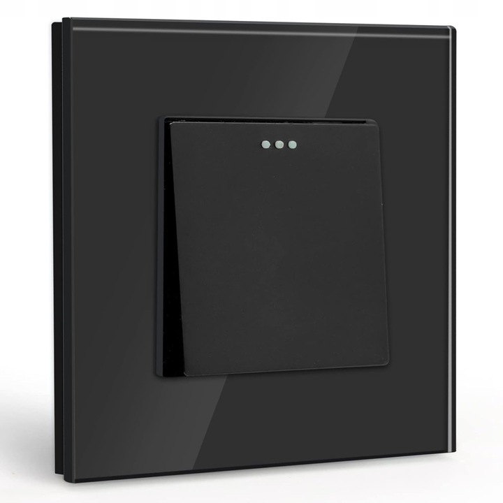 WŁĄCZNIK WYŁĄCZNIK ŚWIATŁA SZKLANY POJEDYNCZY PRZEŁĄCZNIK CZARNY