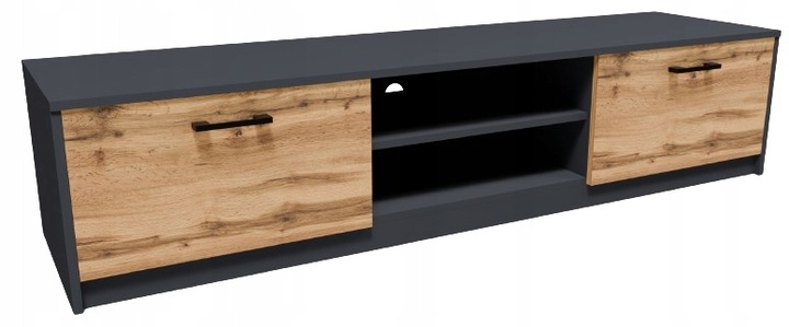 Szafka RTV 2DC 160cm GRAFIT-WOTAN duży stolik pod telewizor komoda
