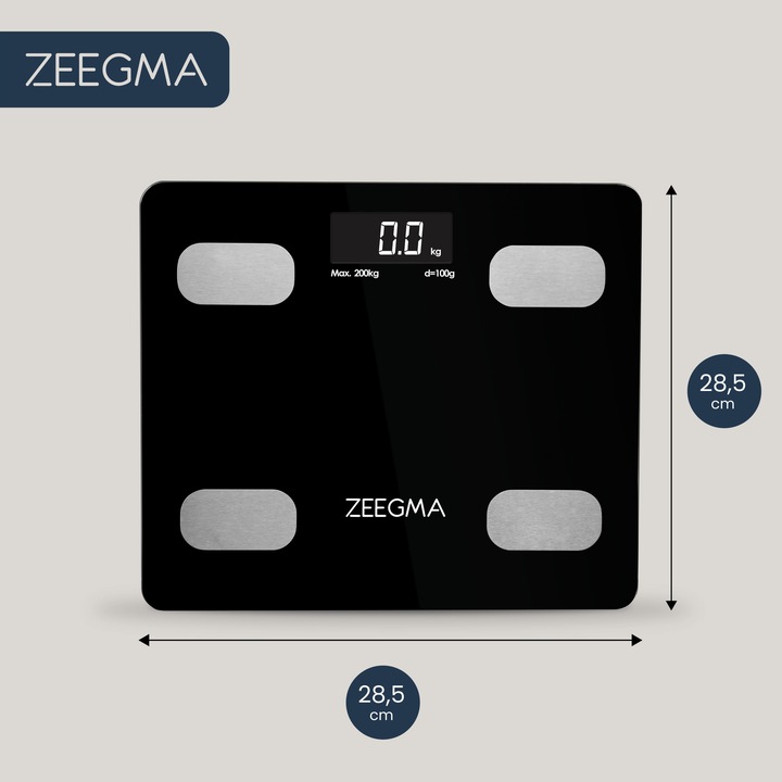 WAGA ŁAZIENKOWA ANALITYCZNA SMART ANALIZA 200kg IOS LCD ANDROID