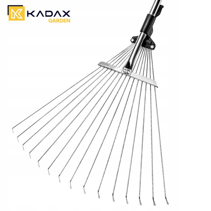 GRABIE METALOWE DO LIŚCI TRAWY Z TRZONKIEM WACHLARZOWE REGULOWANE