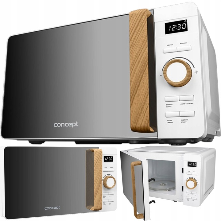 KUCHENKA MIKROFALOWA MIKROFALÓWKA WOLNOSTOJĄCA 20L 800W BIAŁA Concept