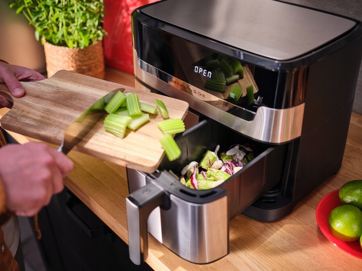 Frytkownica beztłuszczowa Tefal Grill EY905D 8.3l dwukomorowa Air