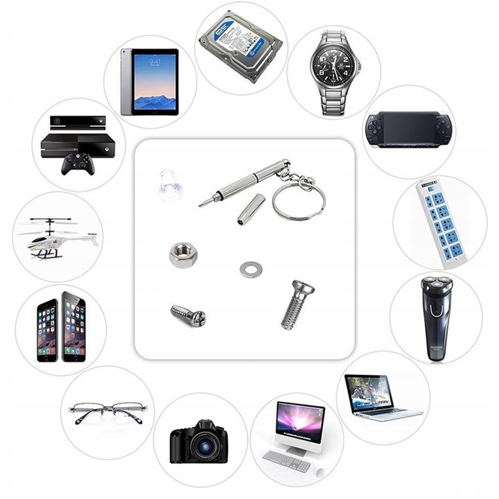 ZESTAW ŚRUBEK ŚRUBKI NAKRĘTEK 1000 SZT DO NAPRAWY OKULARÓW M1.4 M1.6 STAL