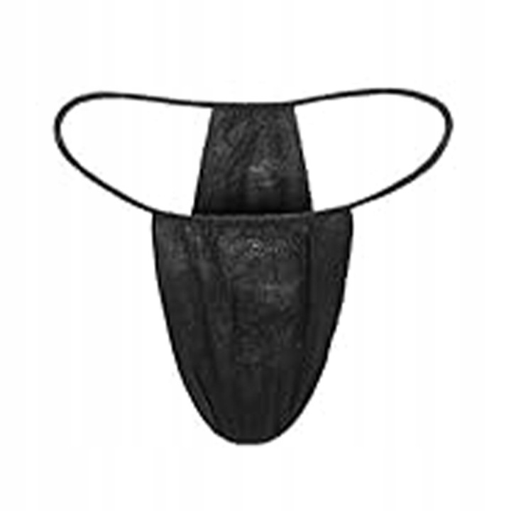 Majtki jednorazowe CZARNE stringi do masażu 100szt bielizna do zabiegów SPA