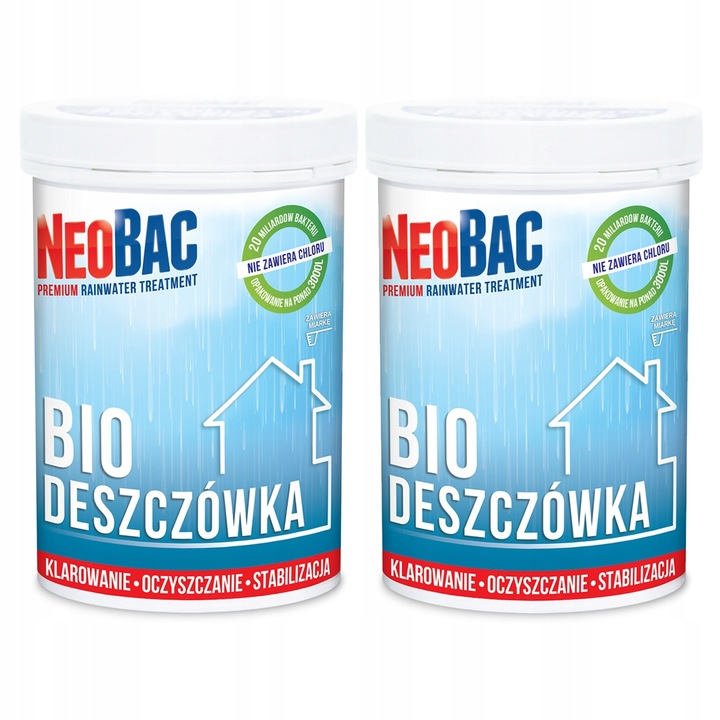 NeoBac Bio Deszczówka Klarowanie Wody 6000 L 1kg | OCZYSZCZANIE
